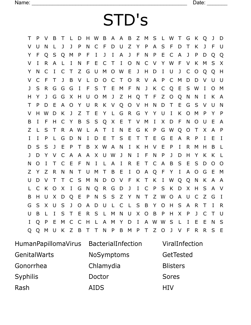 STD's Word Search