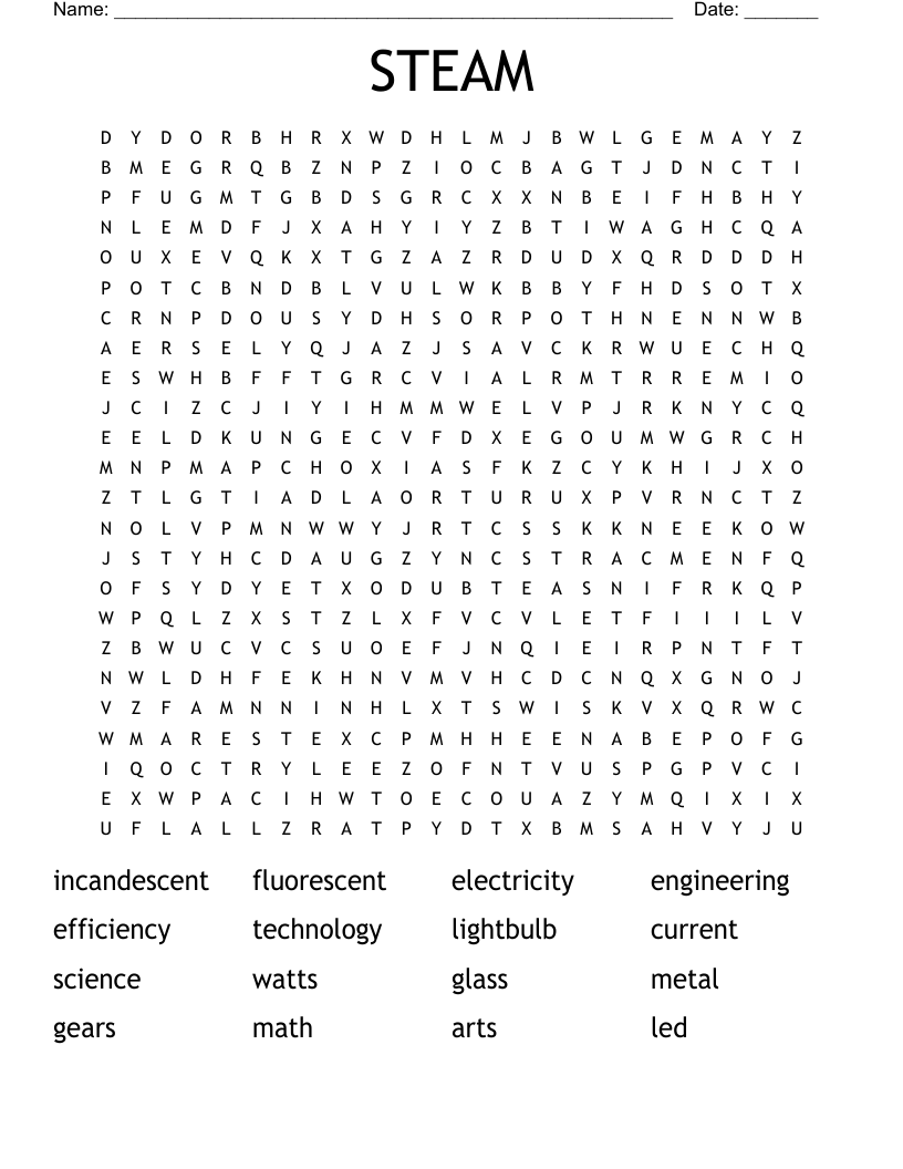 STEAM Word Search