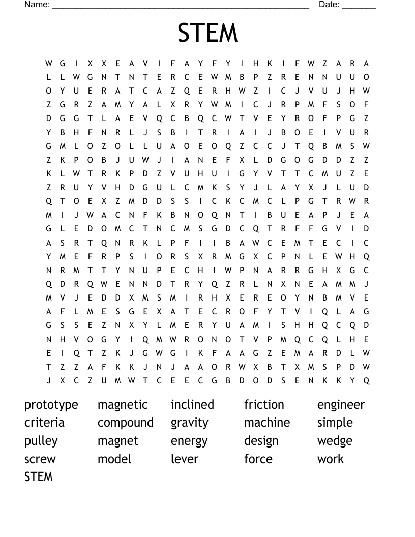 STEM Word Search