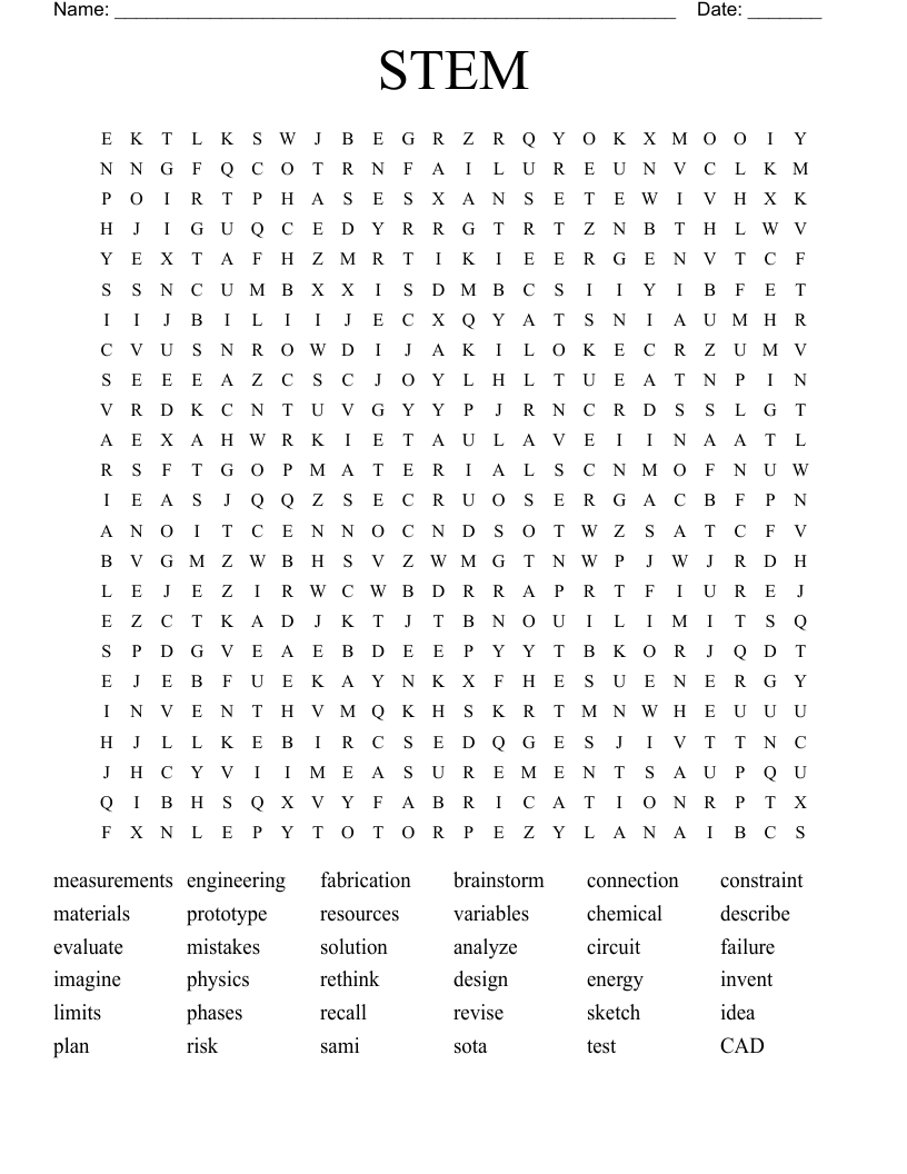 STEM Word Search