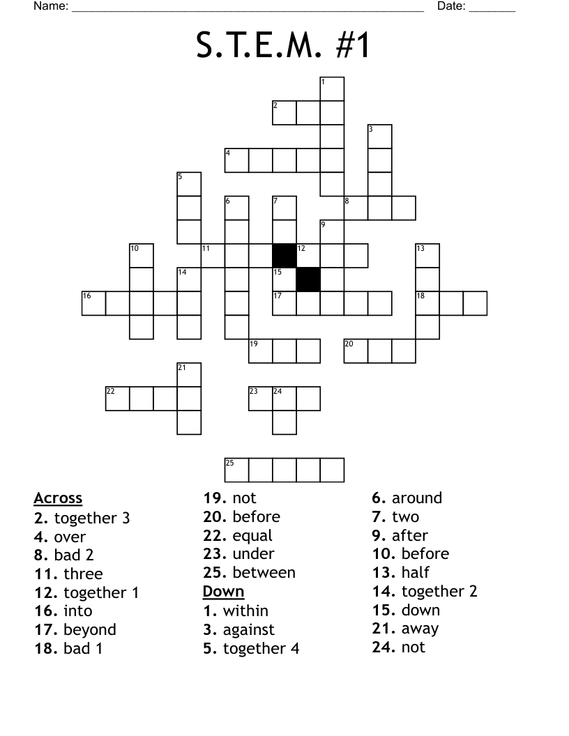 S.T.E.M. #1  Crossword