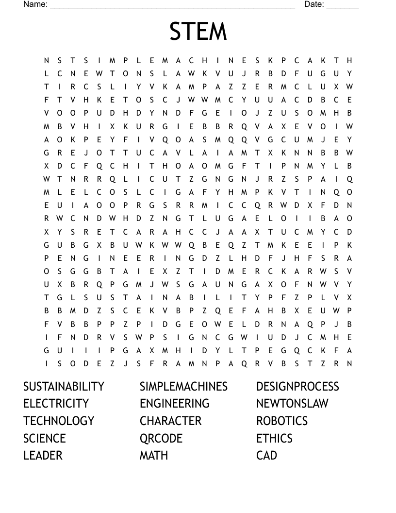 STEM Word Search