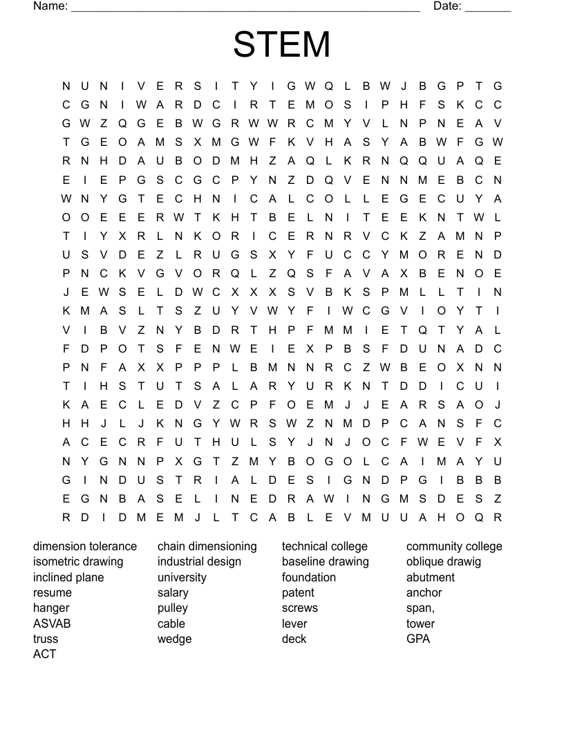 STEM Word Search