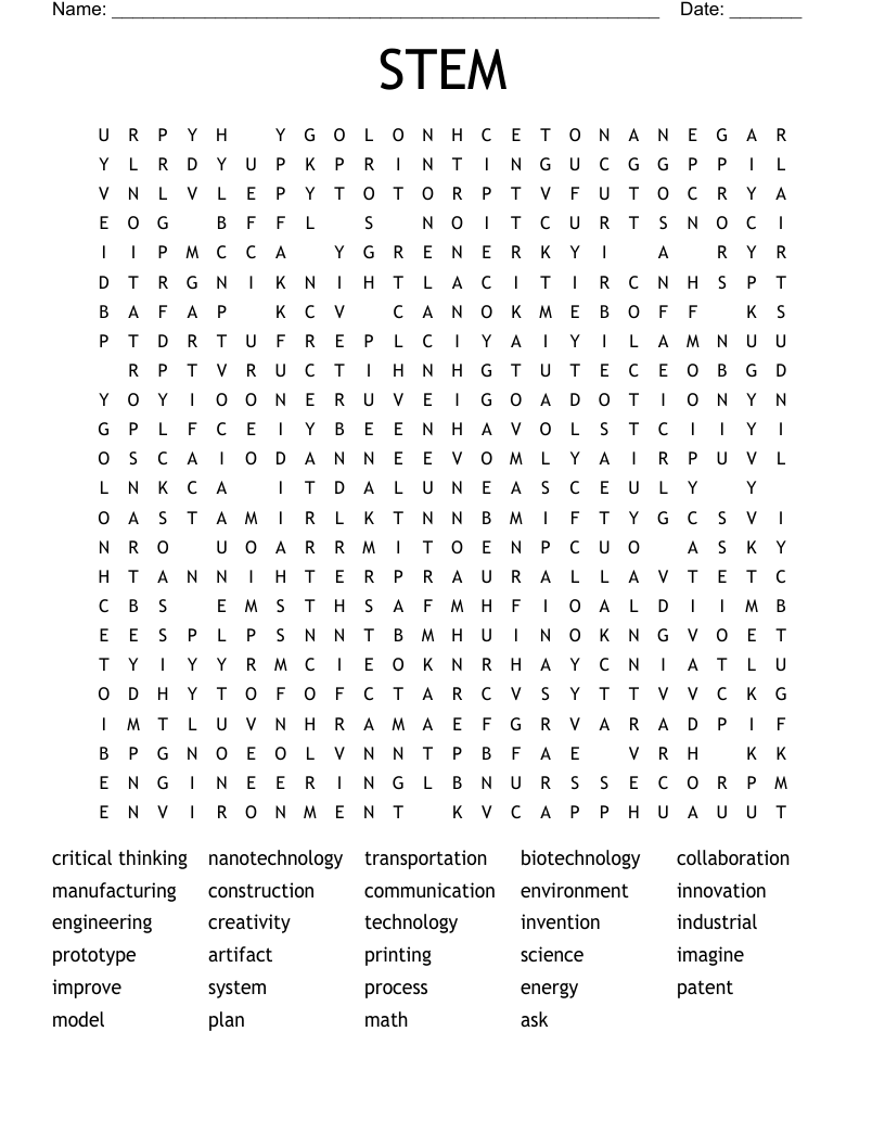 STEM Word Search