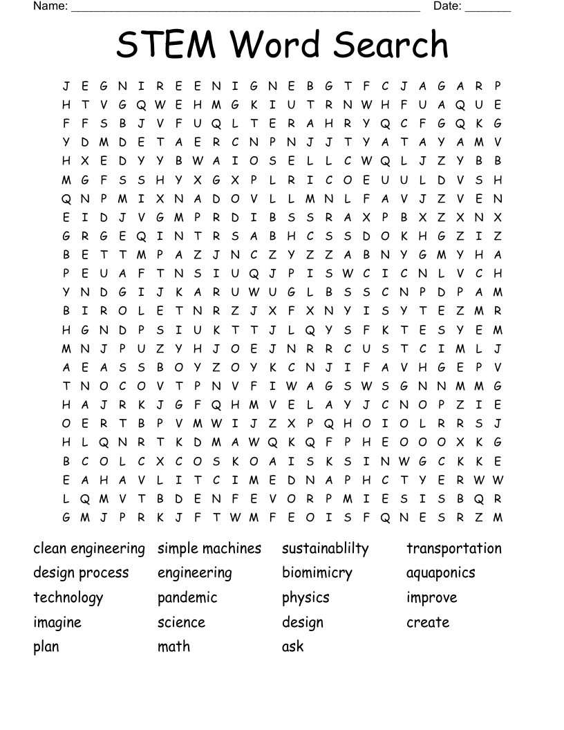 STEM Word Search