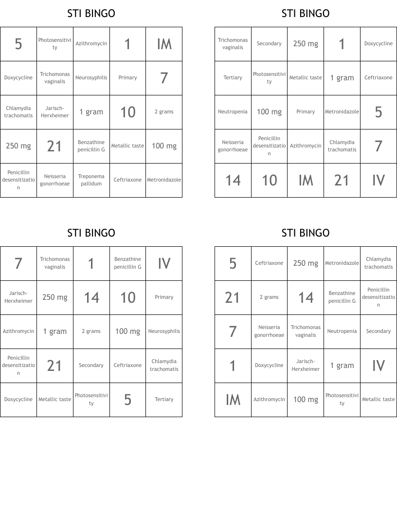 STI BINGO