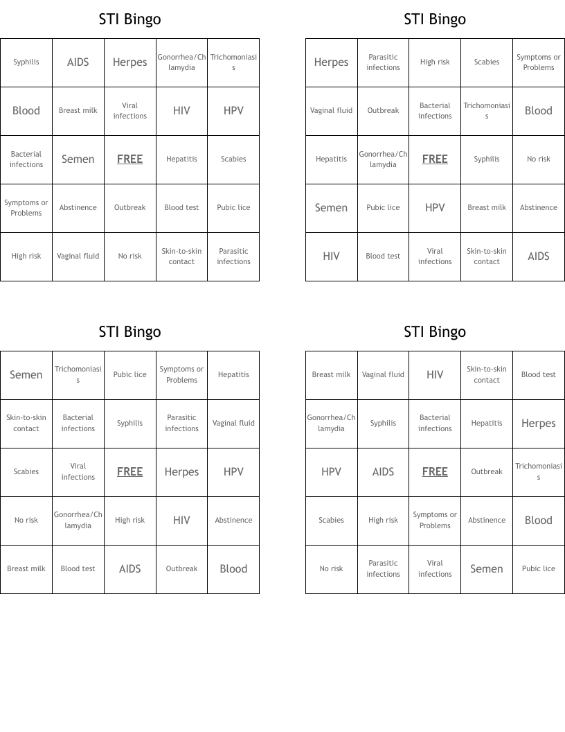 STI Bingo