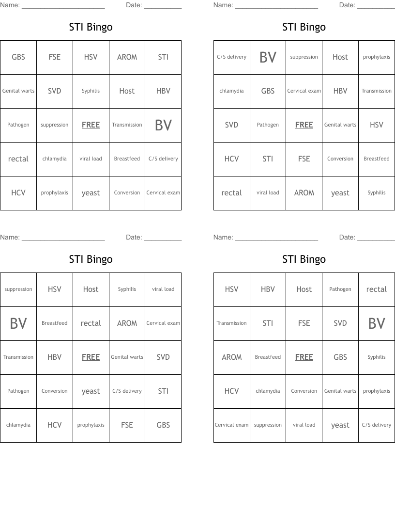 STI Bingo