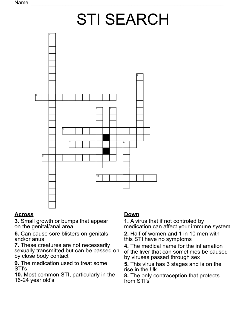 STI SEARCH Crossword