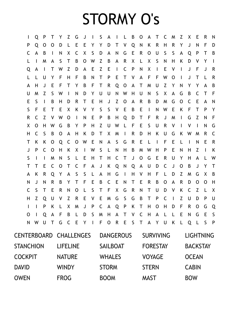 STORMY O's Word Search
