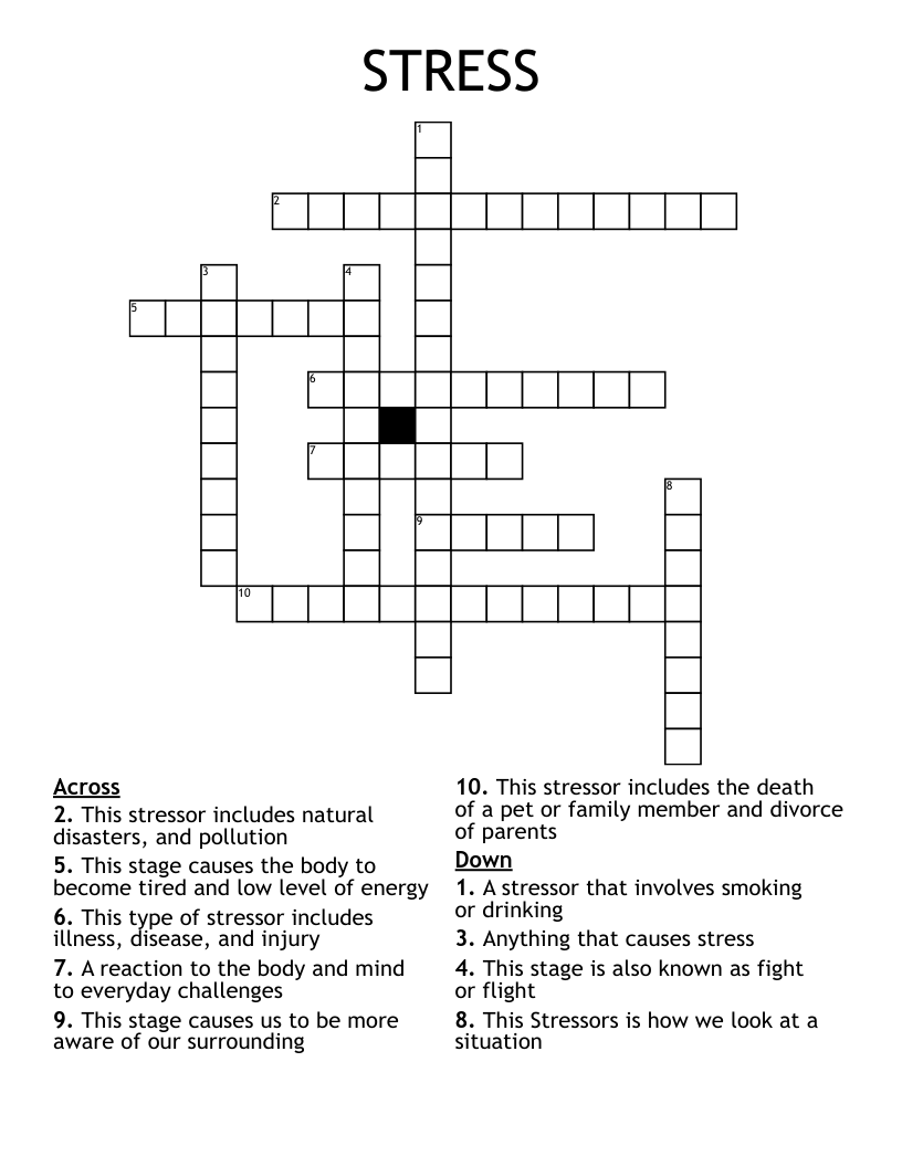 STRESS Crossword