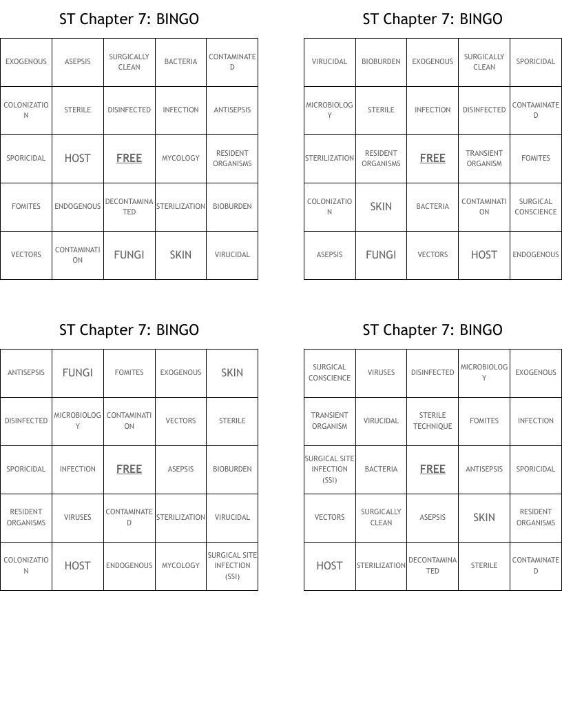 ST Chapter 7: BINGO