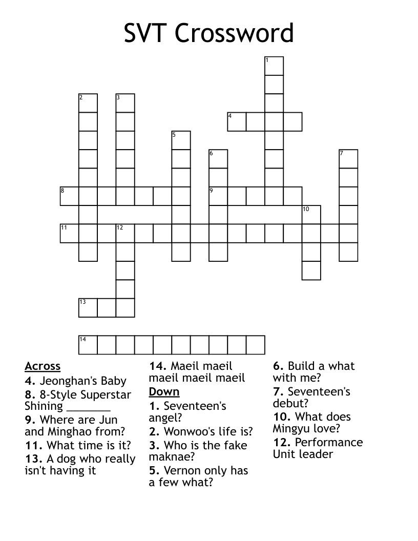 SVT Crossword