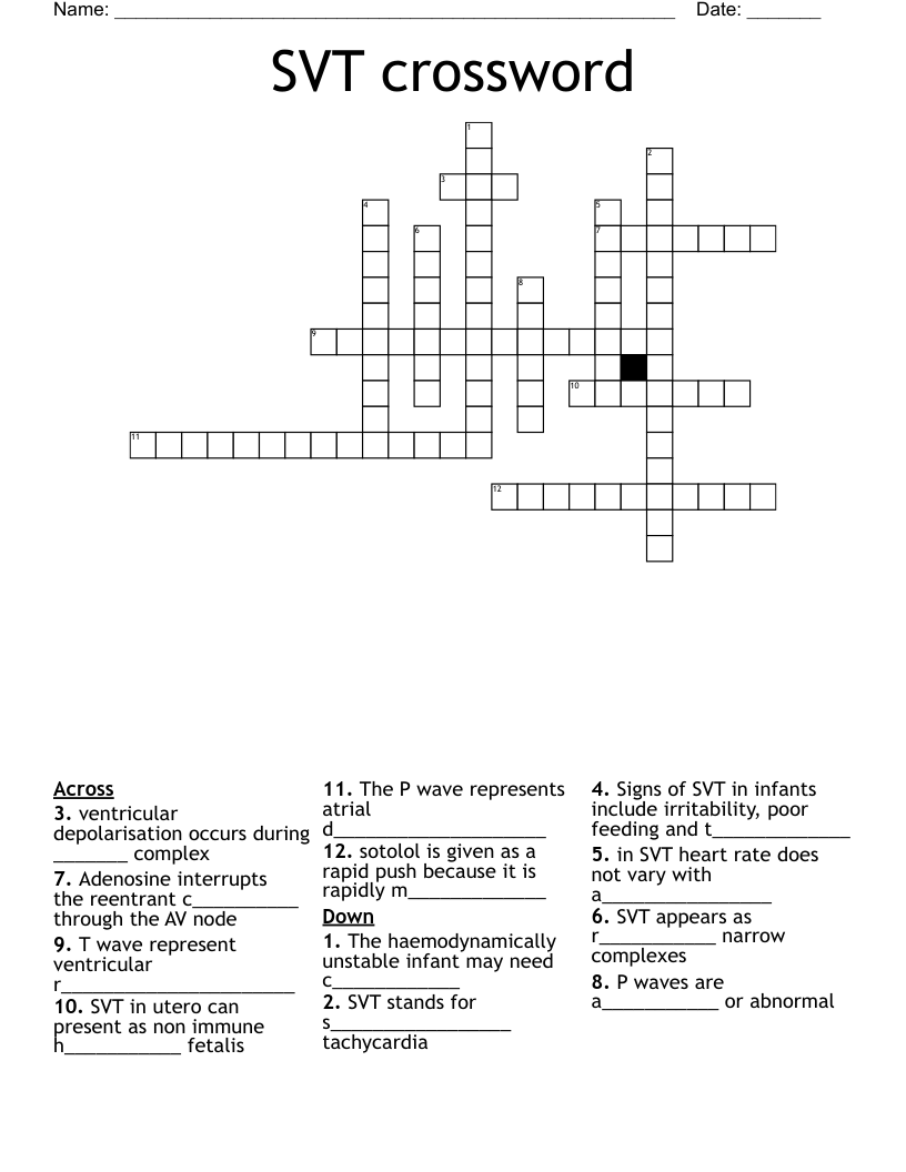 SVT crossword