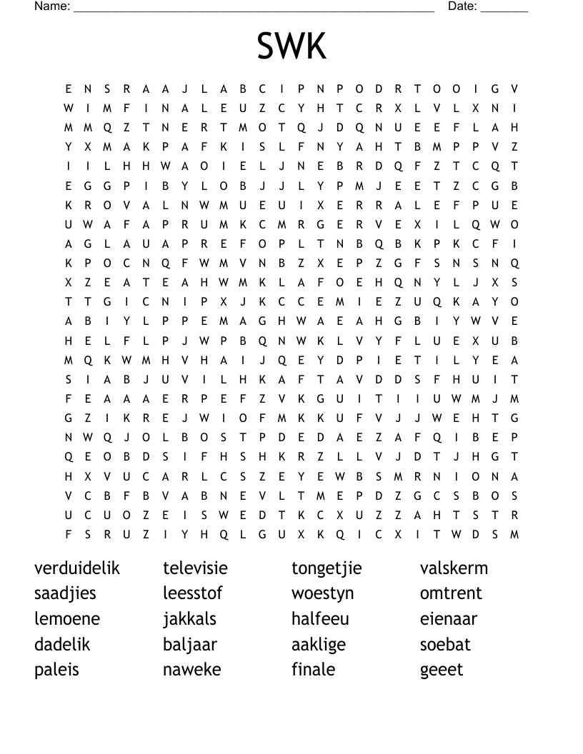 SWK Word Search