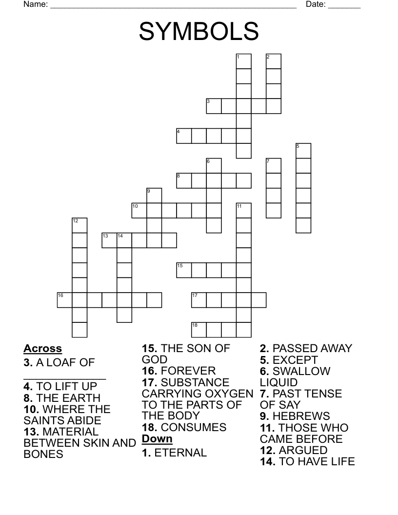 SYMBOLS Crossword