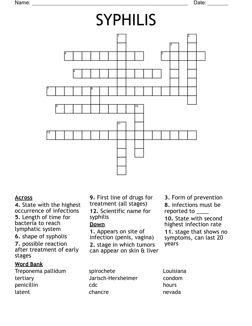 SYPHILIS Crossword