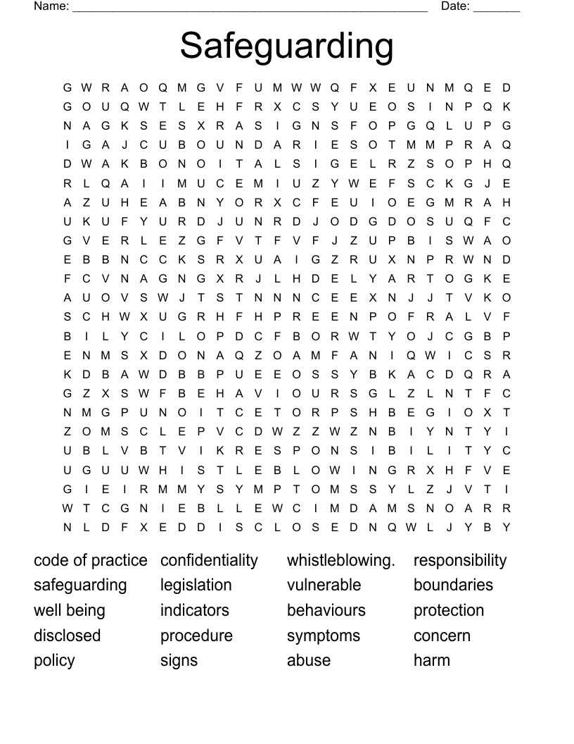 Safeguarding Word Search
