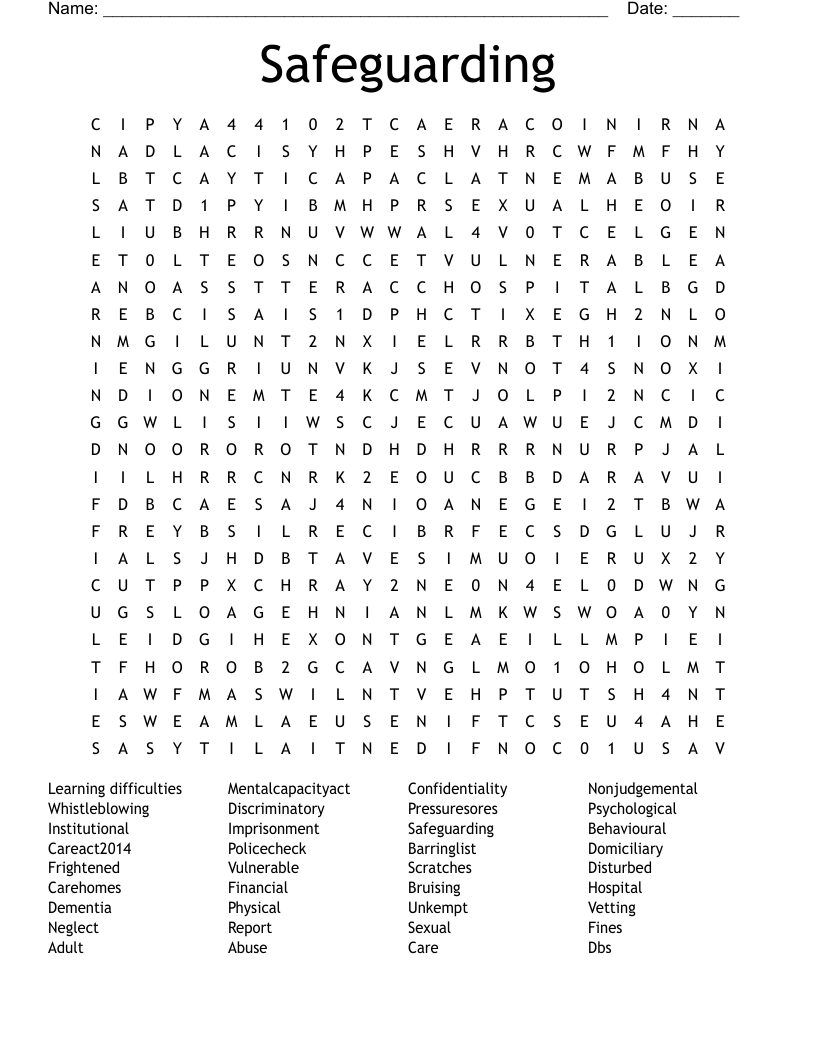 Safeguarding Word Search