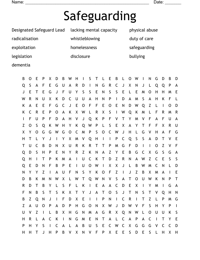 Safeguarding Word Search