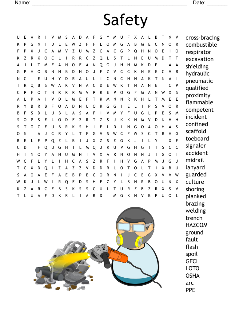 Safety Word Search
