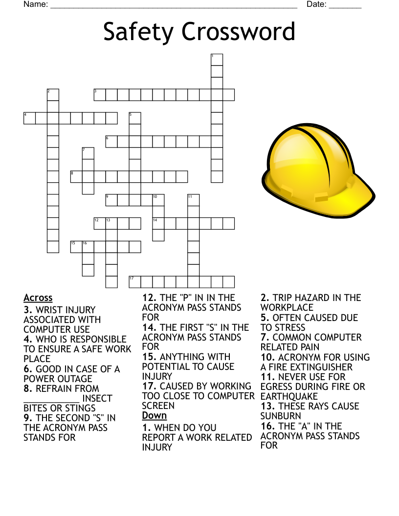 Safety Crossword