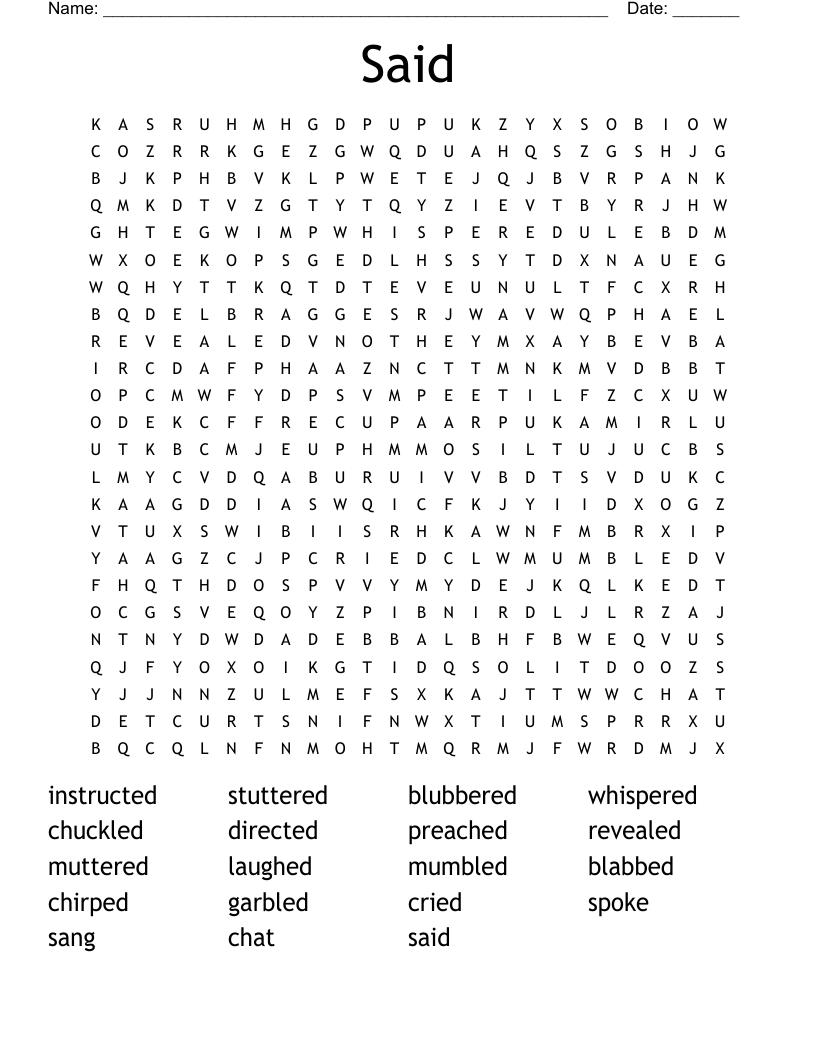 Said Word Search
