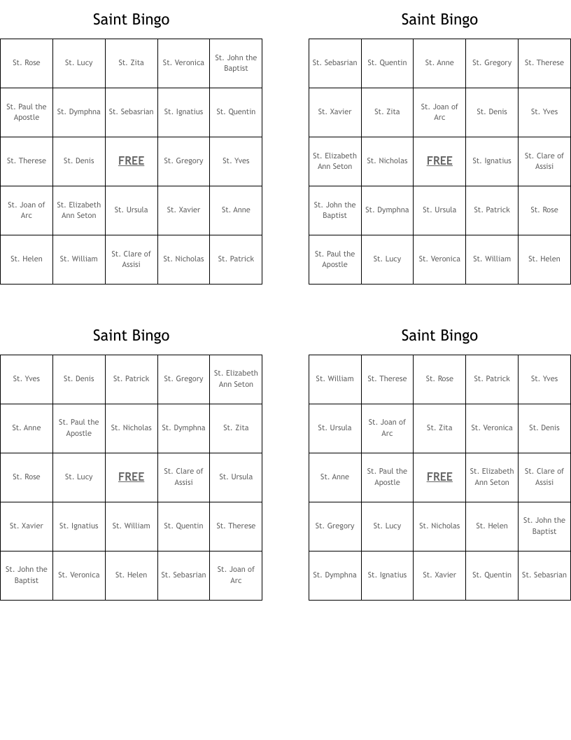Saint Bingo