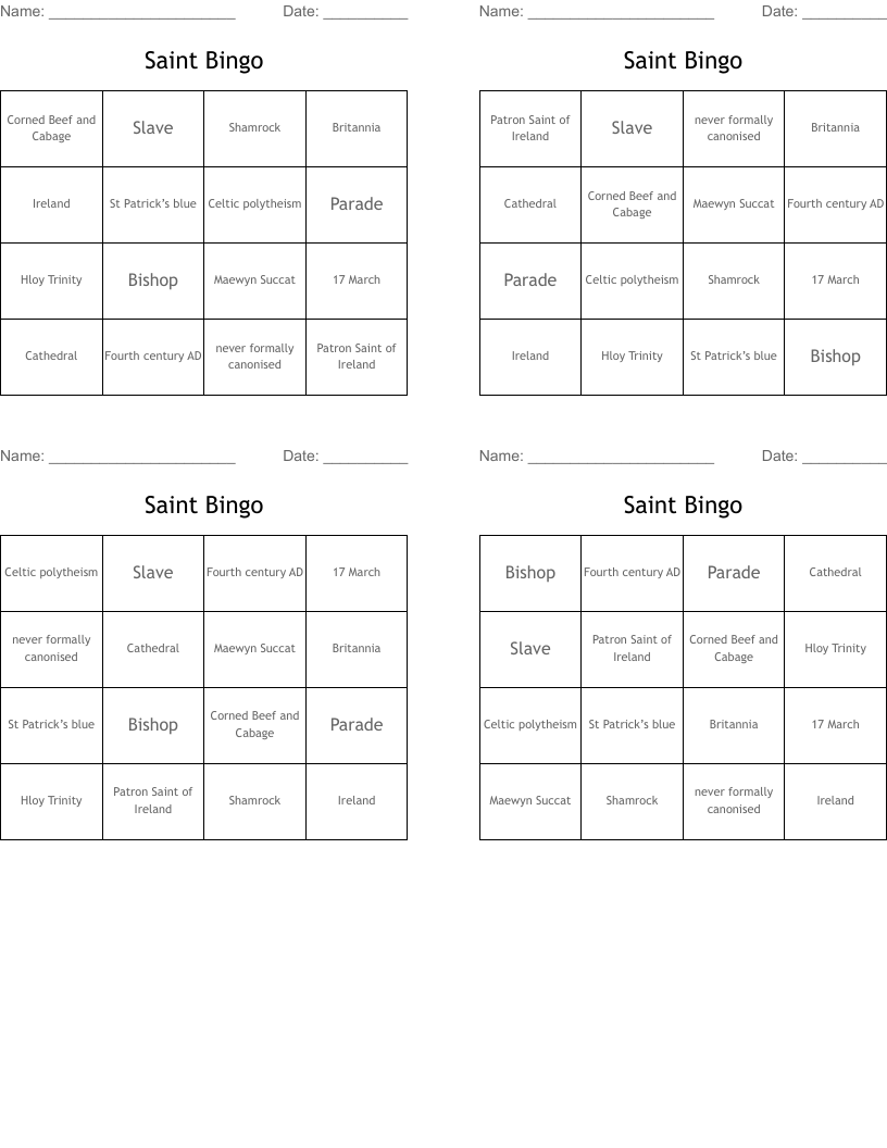 Saint Bingo