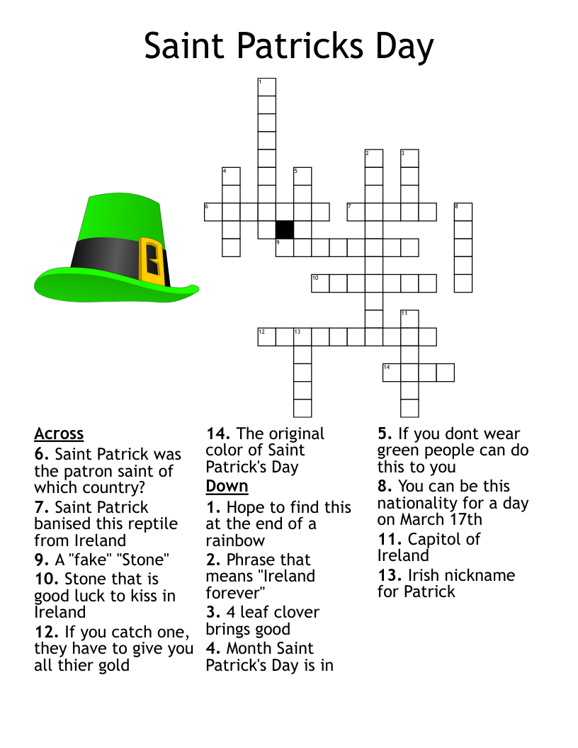 Saint Patricks Day Crossword