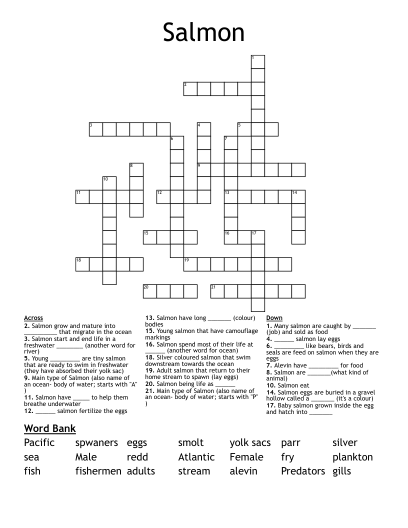 Salmon Crossword