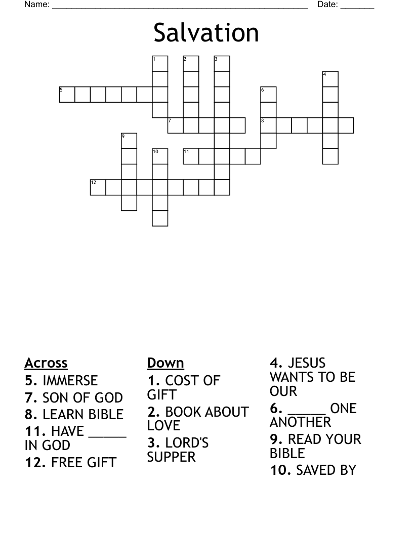 Salvation Crossword