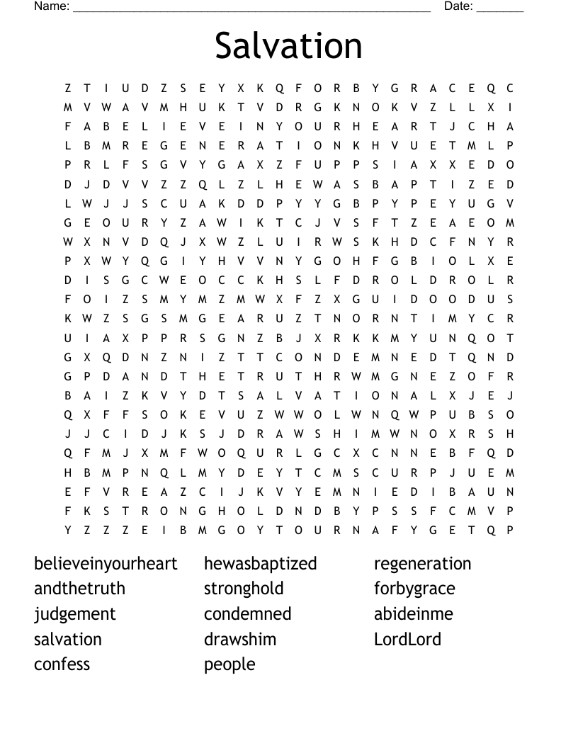 Salvation Word Search