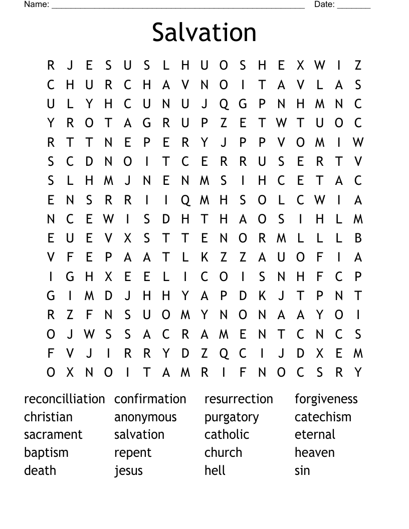 Salvation Word Search