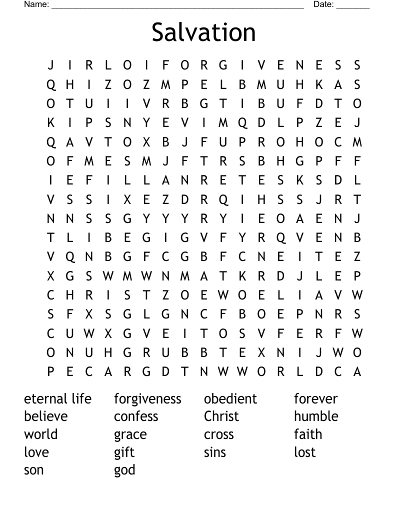 Salvation Word Search