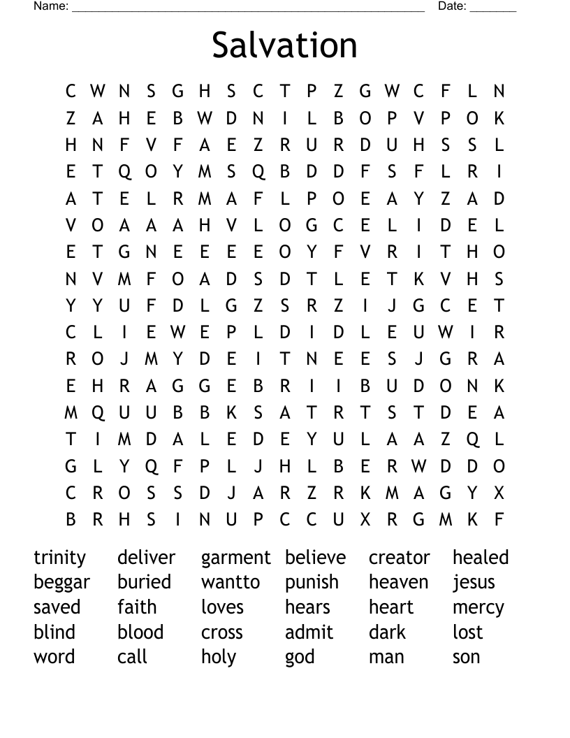 Salvation Word Search