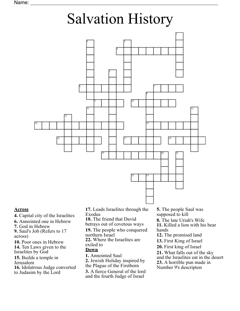 Salvation History Crossword