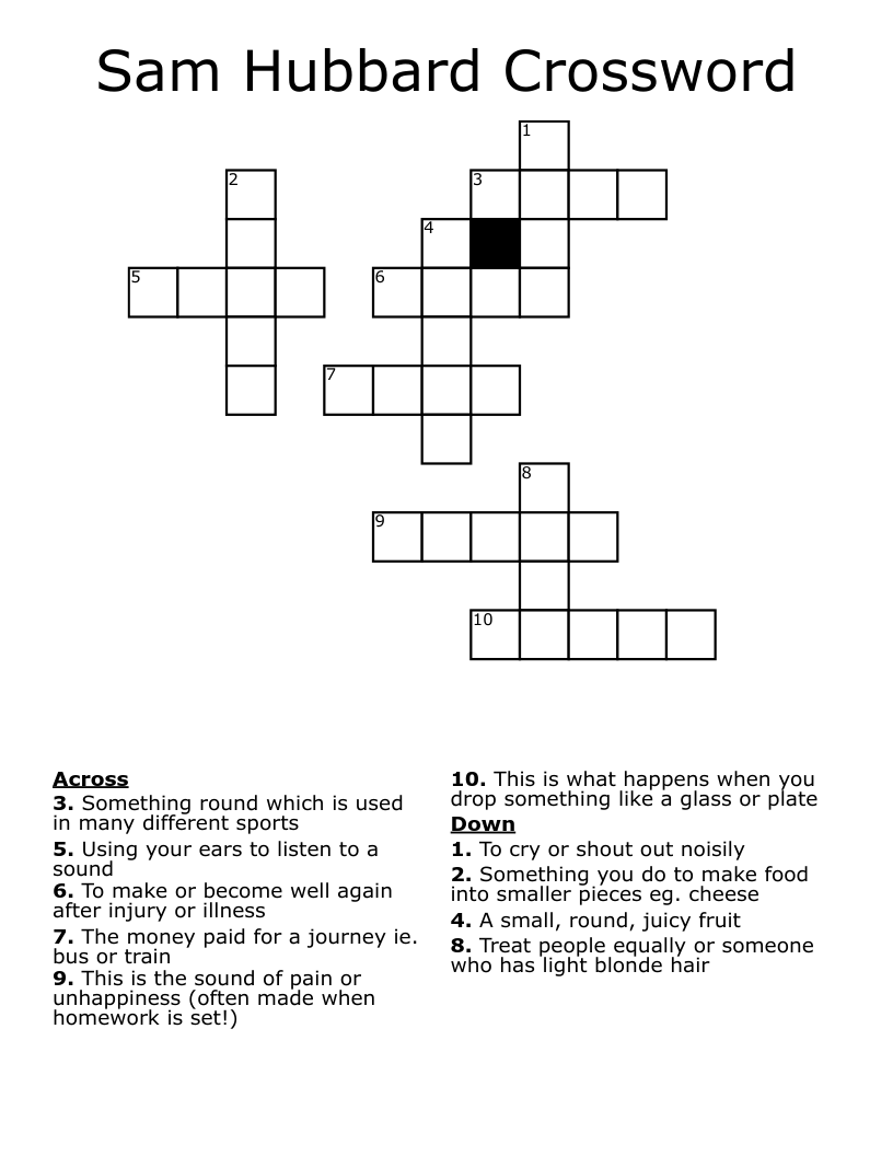 Sam Hubbard Crossword
