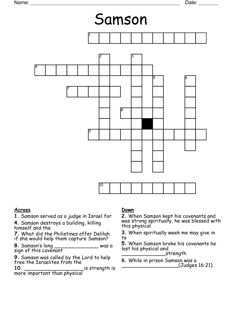 Samson Crossword