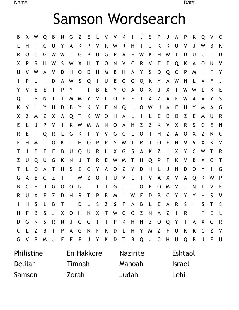 Samson Wordsearch