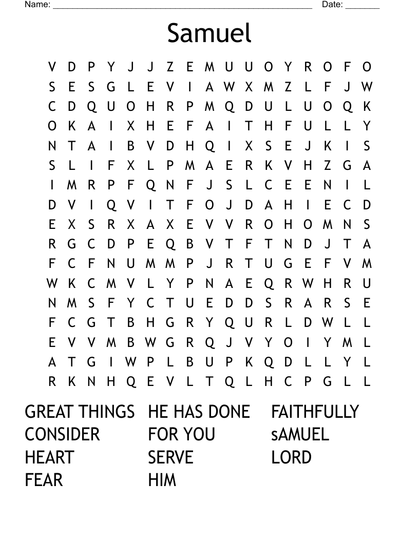 Samuel Word Search