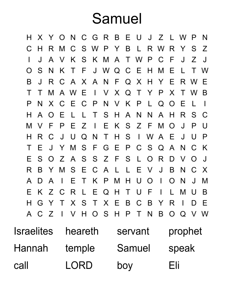 Samuel Word Search