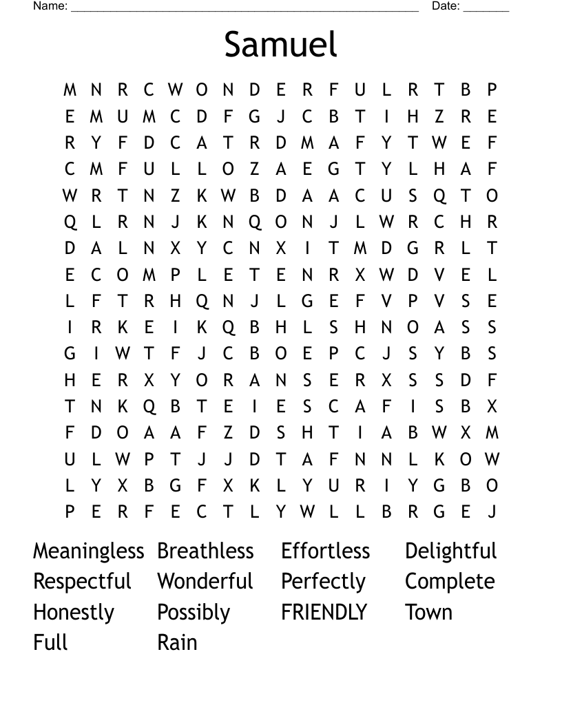 Samuel Word Search