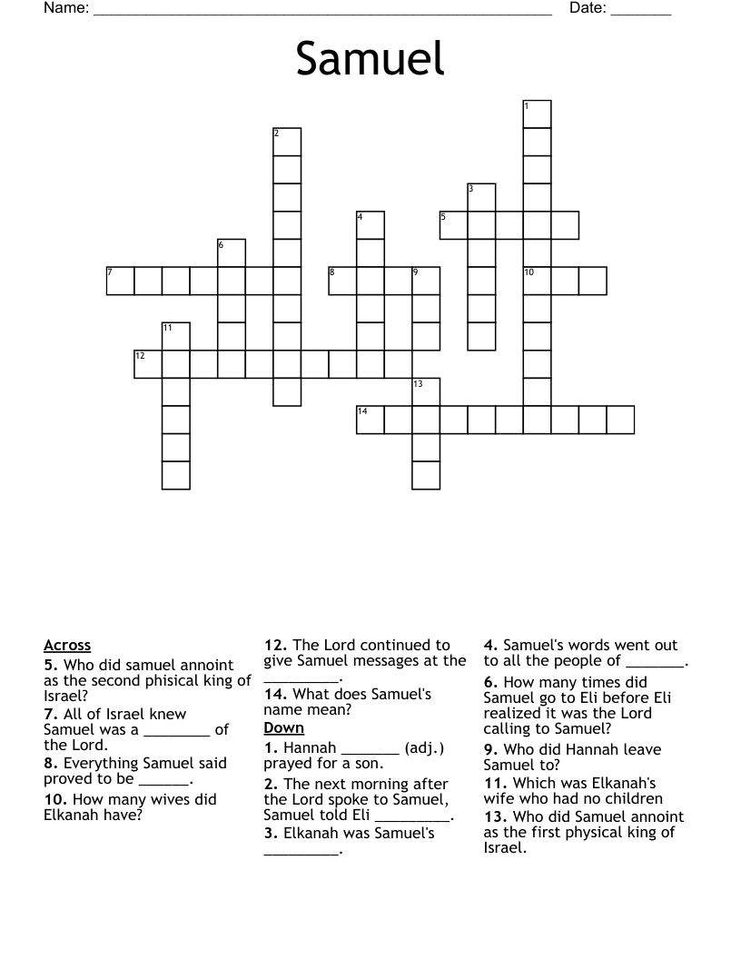 Samuel Crossword