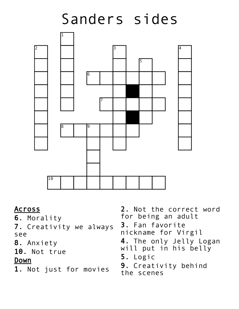 Sanders sides Crossword