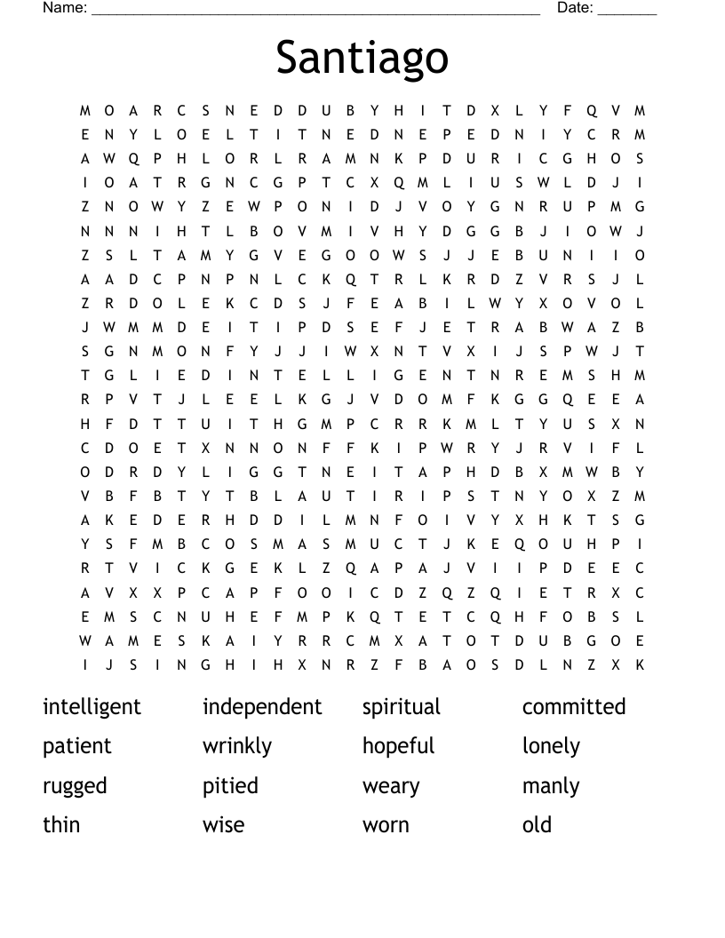 Santiago Word Search