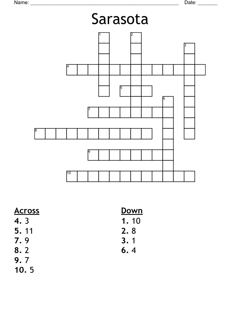 Sarasota Crossword