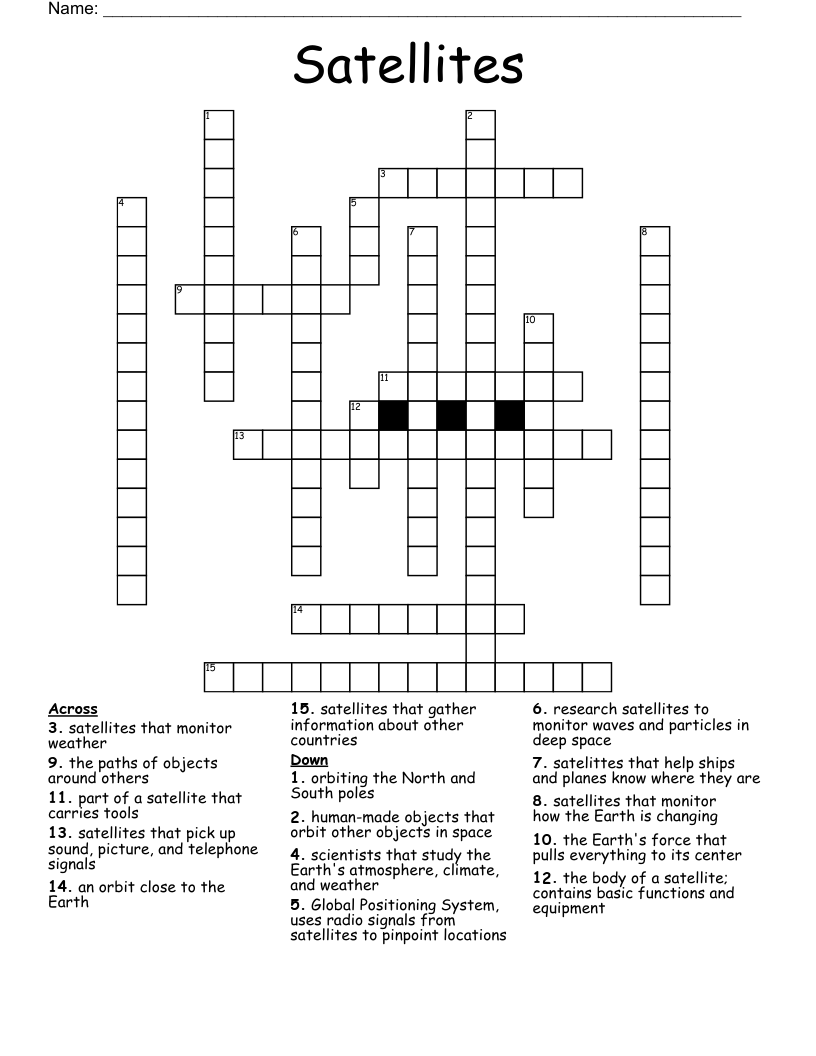 Satellites Crossword