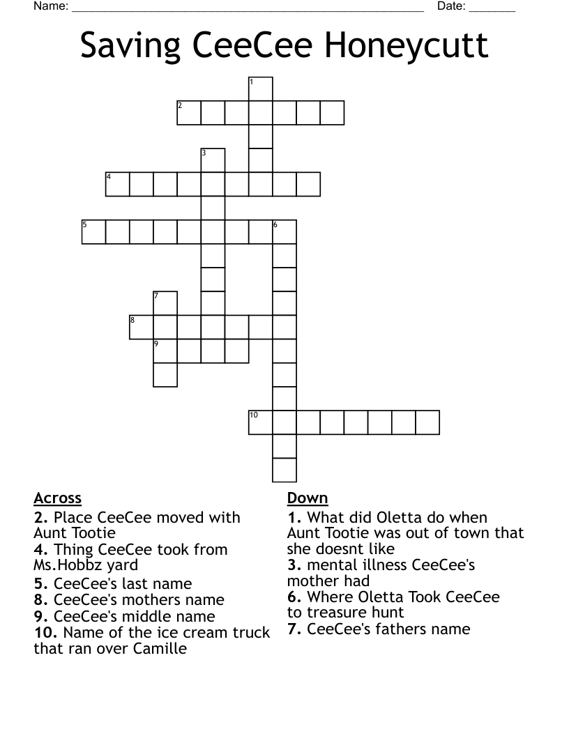 Saving CeeCee Honeycutt Crossword