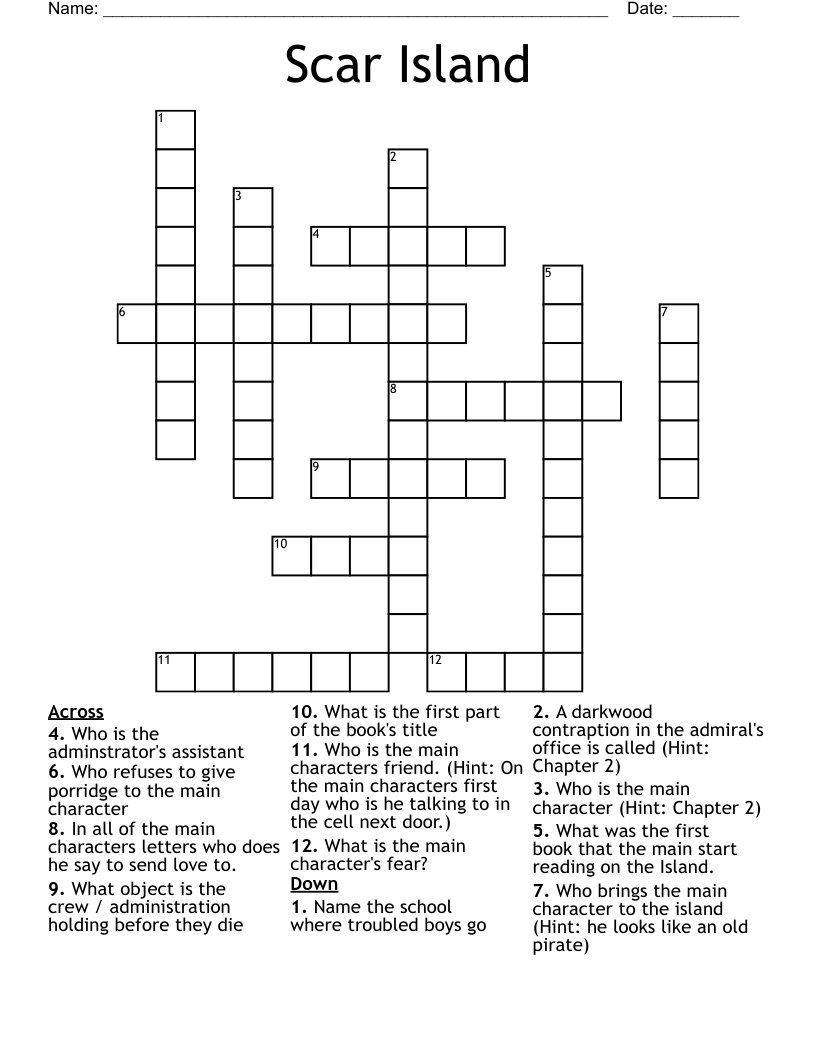 Scar Island Crossword